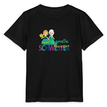 big sister girl bouquet - Stanley/Stella MINI CREATOR Kids’ T-Shirt - black - Front - Mikhail (115cm)