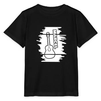 Guitare Marcel - T-shirt bio MINI CREATOR Stanley/Stella Enfant - noir - Devant - Mikhail (115cm)