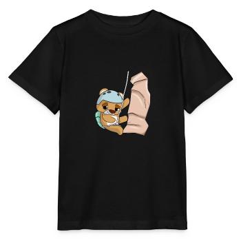 Escalade En rappel Ours BD - T-shirt bio MINI CREATOR Stanley/Stella Enfant - noir - Devant - Mikhail (115cm)
