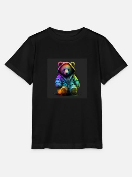 PLÜSCH - SÜSSER TEDDYBÄR - GESCHENKIDEE - Stanley/Stella Kinder T-Shirt MINI CREATOR  - Schwarz