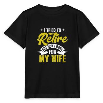 J’ai essayé de prendre ma retraite, mais - T-shirt bio MINI CREATOR Stanley/Stella Enfant - noir - Devant - Mikhail (115cm)