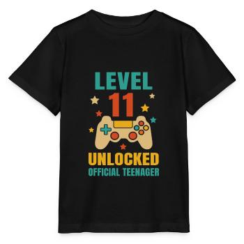 11th birthday - Stanley/Stella MINI CREATOR Kids’ T-Shirt - black - Front - Mikhail (115cm)