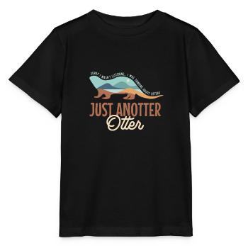 Une loutre, un dicton ironique : animal de la - T-shirt bio MINI CREATOR Stanley/Stella Enfant - noir - Devant - Mikhail (115cm)