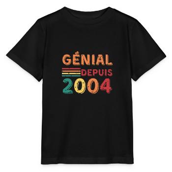 Awesome since 2004 - Geburtstagsgeschenk - Stanley/Stella Kinder T-Shirt MINI CREATOR  - Schwarz - Vorne - Mikhail (115cm)