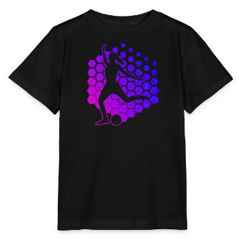 Herren Damen Fussballspieler Fussballspielen - Stanley/Stella Kinder T-Shirt MINI CREATOR  - Schwarz - Vorne - Mikhail (115cm)