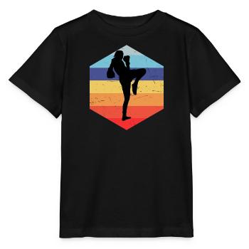 Thai Boxing Muay Thai Thai Thai Boxing Women Thai Boxer - Stanley/Stella MINI CREATOR Kids’ T-Shirt - black - Front - Mikhail (115cm)
