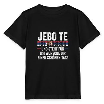 Serbe Serbe Serbie - T-shirt bio MINI CREATOR Stanley/Stella Enfant - noir - Devant - Mikhail (115cm)