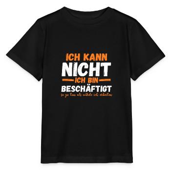 Je ne peux pas travailler, je suis occupé - T-shirt bio MINI CREATOR Stanley/Stella Enfant - noir - Devant - Mikhail (115cm)