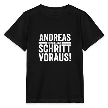 Vorname Andreas - Stanley/Stella Kinder T-Shirt MINI CREATOR  - Schwarz - Vorne - Mikhail (115cm)