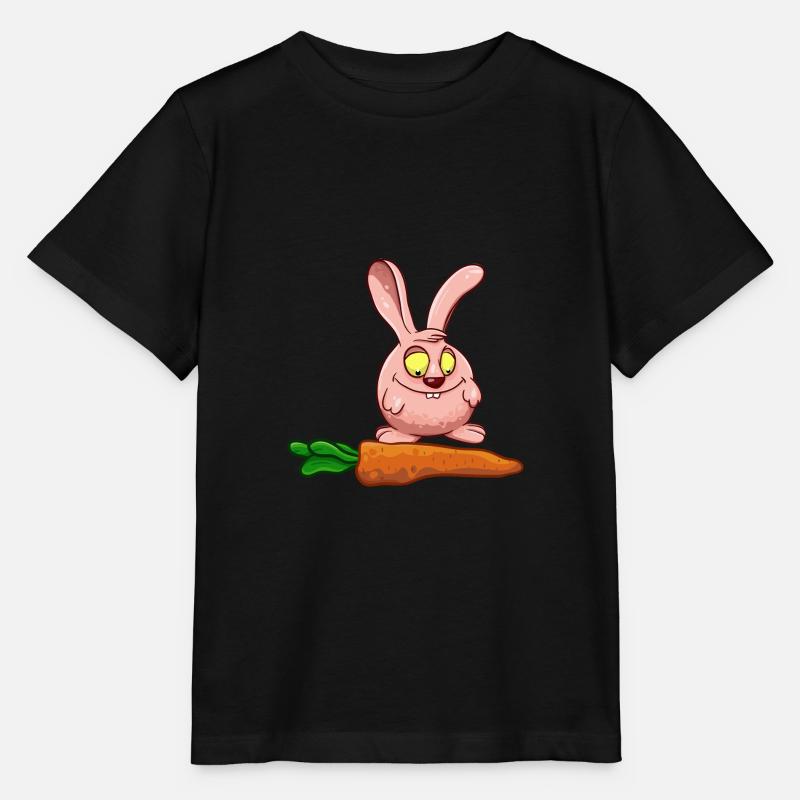 Hase mit Karotte - Stanley/Stella Kinder T-Shirt MINI CREATOR  - Schwarz