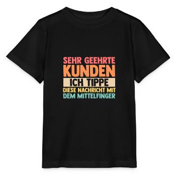Je tape ce message avec mon majeur - T-shirt bio MINI CREATOR Stanley/Stella Enfant - noir - Devant - Mikhail (115cm)