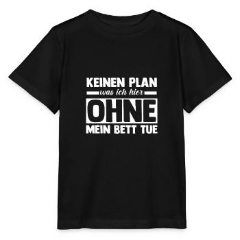 Lève-tard Shlafen paresseux - T-shirt bio MINI CREATOR Stanley/Stella Enfant - noir - Devant - Mikhail (115cm)