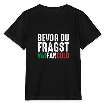 Italien Italiener Vaffanculo - Stanley/Stella Kinder T-Shirt MINI CREATOR  - Schwarz - Vorne - Mikhail (115cm)