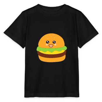 Burgers, fast food, eat, cook - Stanley/Stella MINI CREATOR Kids’ T-Shirt - black - Front - Mikhail (115cm)