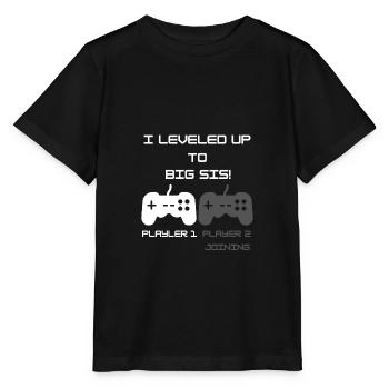 Level Up Gamer Gamer Gamecker Big Sis Soeur - T-shirt bio MINI CREATOR Stanley/Stella Enfant - noir - Devant - Mikhail (115cm)