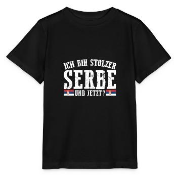 Serbe Serbe Serbie - T-shirt bio MINI CREATOR Stanley/Stella Enfant - noir - Devant - Mikhail (115cm)