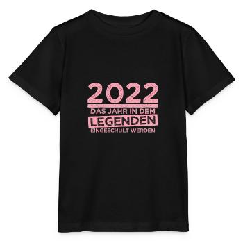 Einschulung Spruch - Schulanfang 2022 Legenden - Stanley/Stella Kinder T-Shirt MINI CREATOR  - Schwarz - Vorne - Mikhail (115cm)