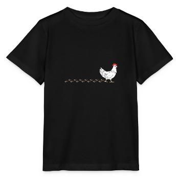 Poulet à dandiner avec des animaux de la ferme - T-shirt bio MINI CREATOR Stanley/Stella Enfant - noir - Devant - Mikhail (115cm)
