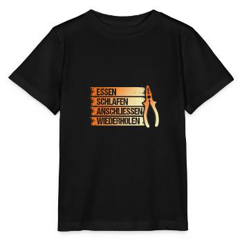 Maître électricien Ingénieur électricien Électricien - T-shirt bio MINI CREATOR Stanley/Stella Enfant - noir - Devant - Mikhail (115cm)