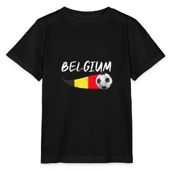 Belgier Belgien - Stanley/Stella Kinder T-Shirt MINI CREATOR  - Schwarz - Vorne - Mikhail (115cm)