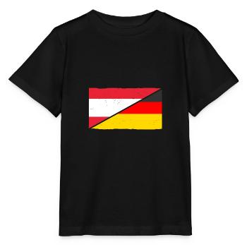 Österreicher Deutschland Österreich - Stanley/Stella Kinder T-Shirt MINI CREATOR  - Schwarz - Vorne - Mikhail (115cm)