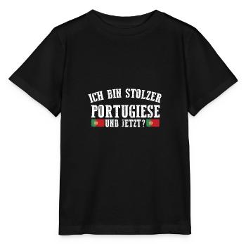 Portuguese Portugal - Stanley/Stella MINI CREATOR Kids’ T-Shirt - black - Front - Mikhail (115cm)