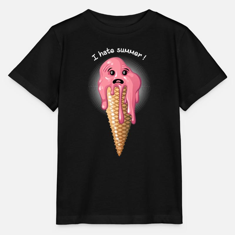 I hate summer - Stanley/Stella Kinder T-Shirt MINI CREATOR  - Schwarz