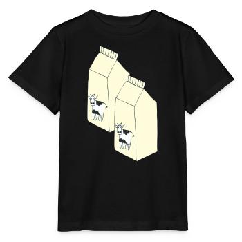 tetrapack milch - Stanley/Stella Kinder T-Shirt MINI CREATOR  - Schwarz - Vorne - Mikhail (115cm)