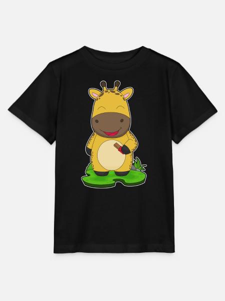 Giraffe Schokoriegel - Stanley/Stella Kinder T-Shirt MINI CREATOR - Schwarz