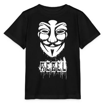 Anonymous graffiti - Stanley/Stella MINI CREATOR Kids’ T-Shirt - black - Front - Mikhail (115cm)