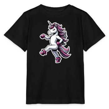 Unicorn Dance Pink - Stanley/Stella MINI CREATOR Kids’ T-Shirt - black - Front - Mikhail (115cm)