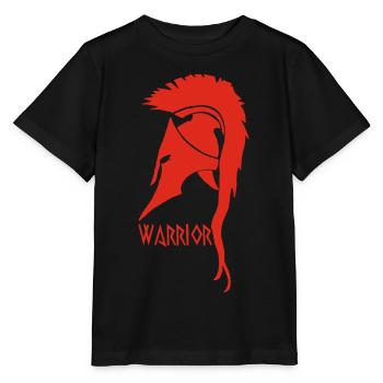 Casque rouge de guerrier antique - T-shirt bio MINI CREATOR Stanley/Stella Enfant - noir - Devant - Mikhail (115cm)