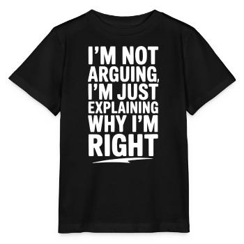 Ich streite nicht, ich erkläre nur, warum ich Recht habe - Stanley/Stella Kinder T-Shirt MINI CREATOR  - Schwarz - Vorne - Mikhail (115cm)