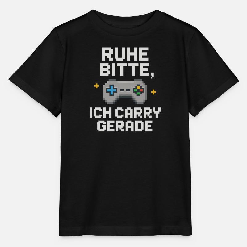 Ruhe Bitte Pixel Controller Grafik - Stanley/Stella Kinder T-Shirt MINI CREATOR  - Schwarz