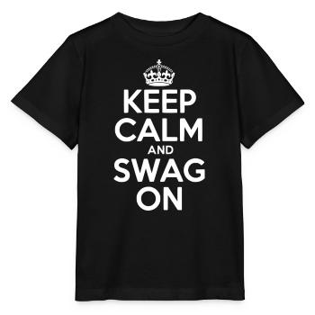 Keep Calm and Swag On - Stanley/Stella MINI CREATOR Kids’ T-Shirt - black - Front - Mikhail (115cm)