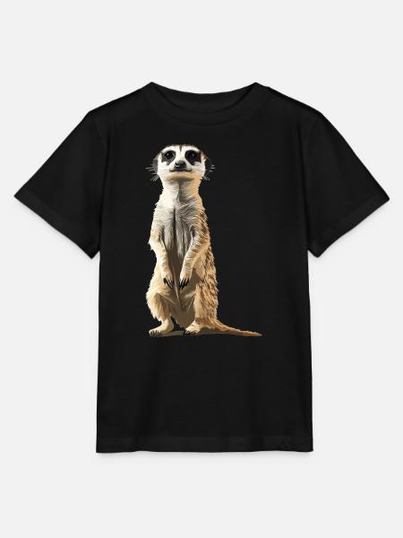 Meerkat Erdmännchen - Stanley/Stella Kinder T-Shirt MINI CREATOR - Schwarz