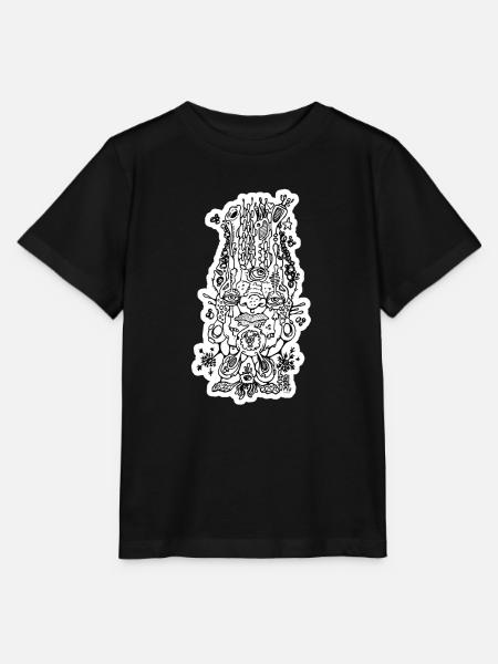 Shaman Head (Gliederung) - Stanley/Stella Kinder T-Shirt MINI CREATOR - Schwarz