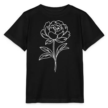 Peonies Line Study - Stanley/Stella MINI CREATOR Kids’ T-Shirt - black - Front - Mikhail (115cm)