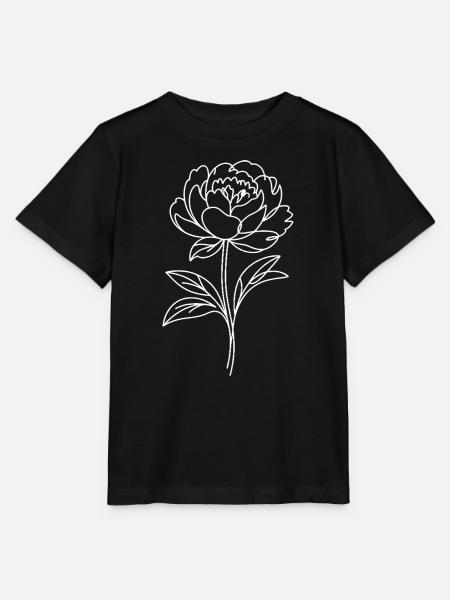 Pfingstrosen Linienstudie - Stanley/Stella Kinder T-Shirt MINI CREATOR - Schwarz