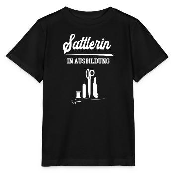 Sattlerin in Ausbildung Azubine Sattlerausbildung - Stanley/Stella Kinder T-Shirt MINI CREATOR  - Schwarz - Vorne - Mikhail (115cm)