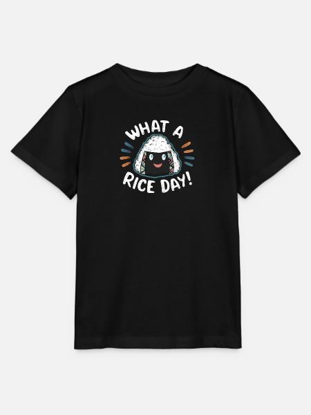 Smiling Onigiri - Stanley/Stella MINI CREATOR Kids’ T-Shirt - black