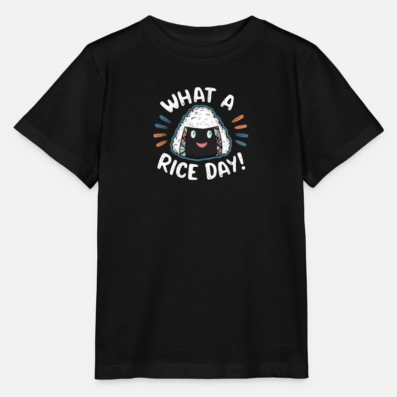 Onigiri souriant - T-shirt bio MINI CREATOR Stanley/Stella Enfant - noir