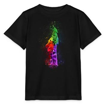 Multicolour Giraffe - Stanley/Stella MINI CREATOR Kids’ T-Shirt - black - Front - Mikhail (115cm)