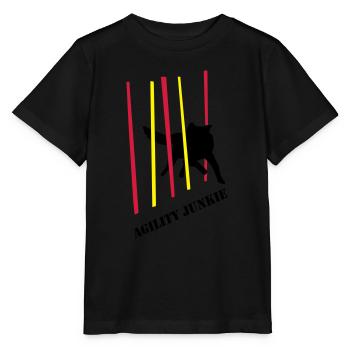 Agility Junkie_2_cb - Stanley/Stella Kinder T-Shirt MINI CREATOR  - Schwarz - Vorne - Mikhail (115cm)