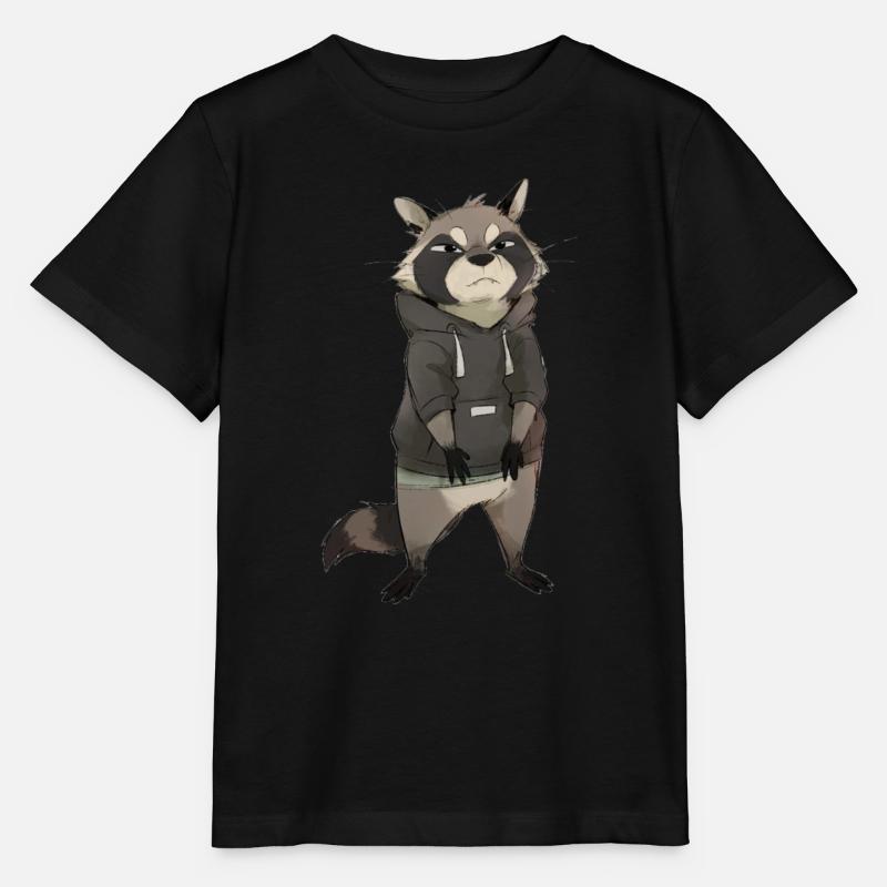 Waschbär mit Sweatshirt - Stanley/Stella Kinder T-Shirt MINI CREATOR - Schwarz