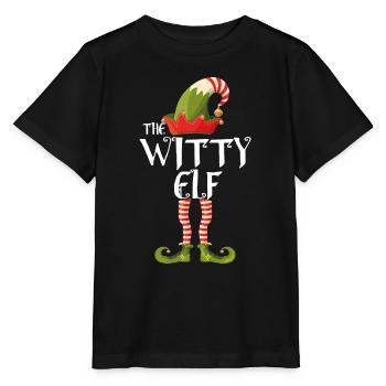 witzige Elfenfamilie passend zu Weihnachten - Stanley/Stella Kinder T-Shirt MINI CREATOR  - Schwarz - Vorne - Mikhail (115cm)