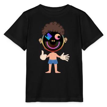 freak thumb up - Stanley/Stella Kinder T-Shirt MINI CREATOR  - Schwarz - Vorne - Mikhail (115cm)