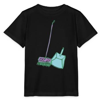 haushalt besen und schaufel - Stanley/Stella Kinder T-Shirt MINI CREATOR  - Schwarz - Vorne - Mikhail (115cm)