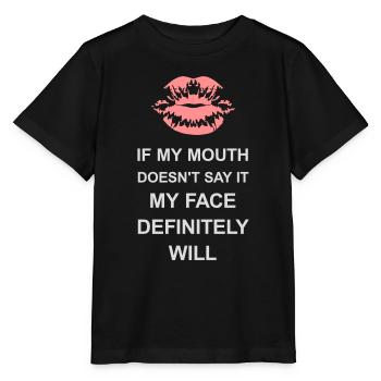 Mon visage le fera certainement - T-shirt bio MINI CREATOR Stanley/Stella Enfant - noir - Devant - Mikhail (115cm)