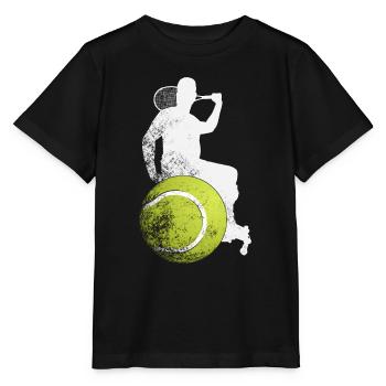 Rollstuhltennis - Stanley/Stella Kinder T-Shirt MINI CREATOR  - Schwarz - Vorne - Mikhail (115cm)